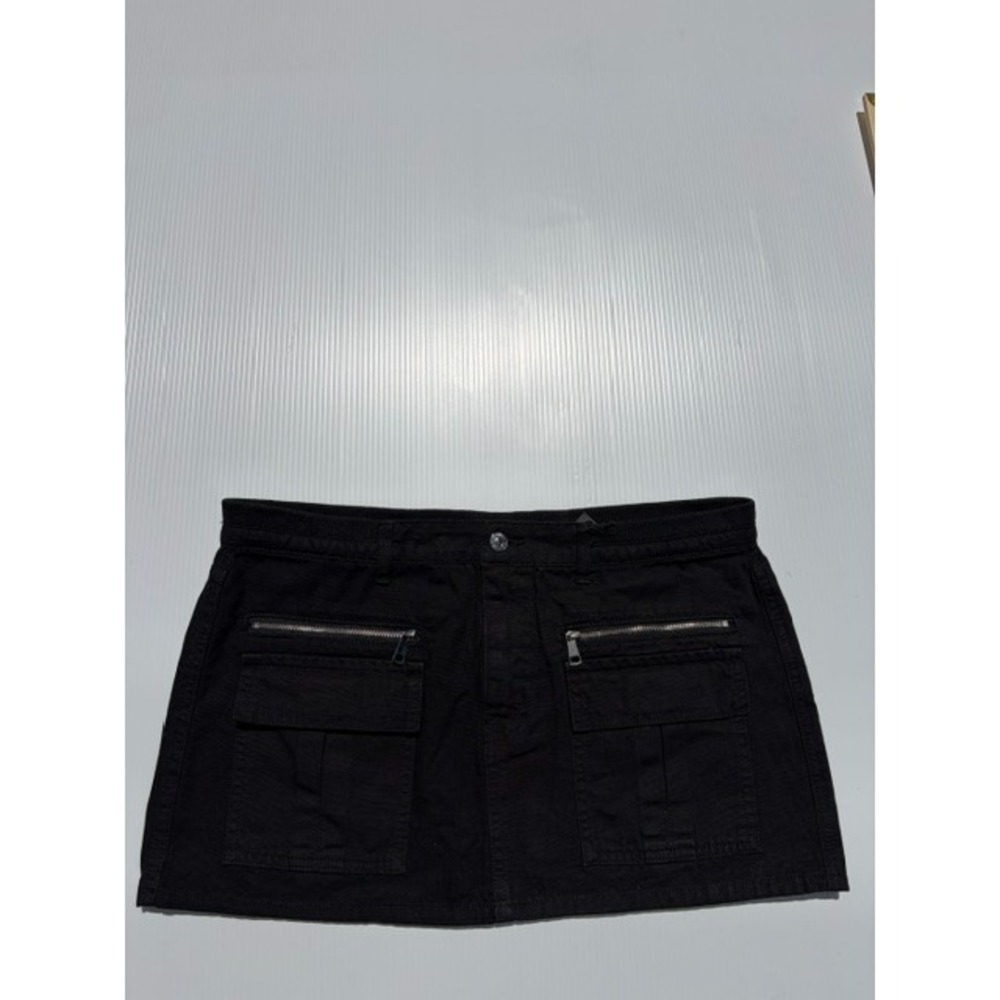 Forever 21 Skirt Size XL Womens Black Utility Cargo Pockets Mini Y2K 100% Cotton